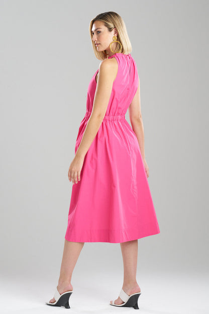 Buy Techno Poplin Dress in Electric Pink Online Electric Pink