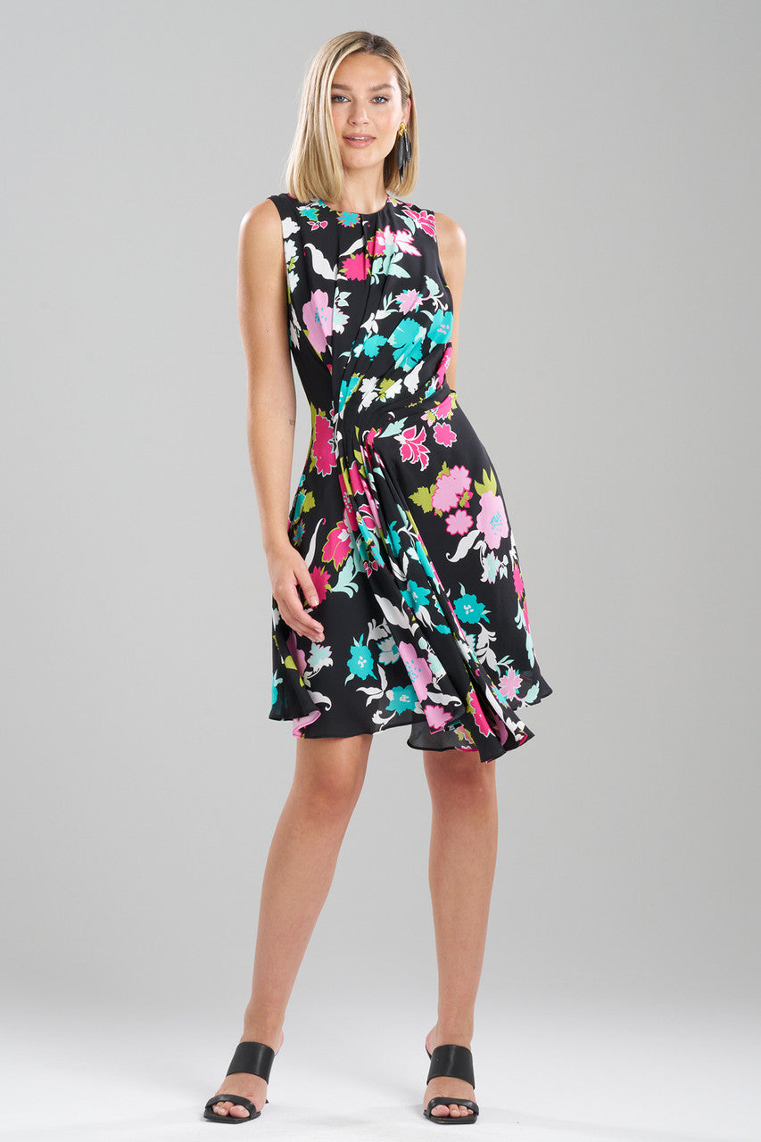 Buy Tangier Printed Silk Georgette Dress in Black Multi Online Black Multi
