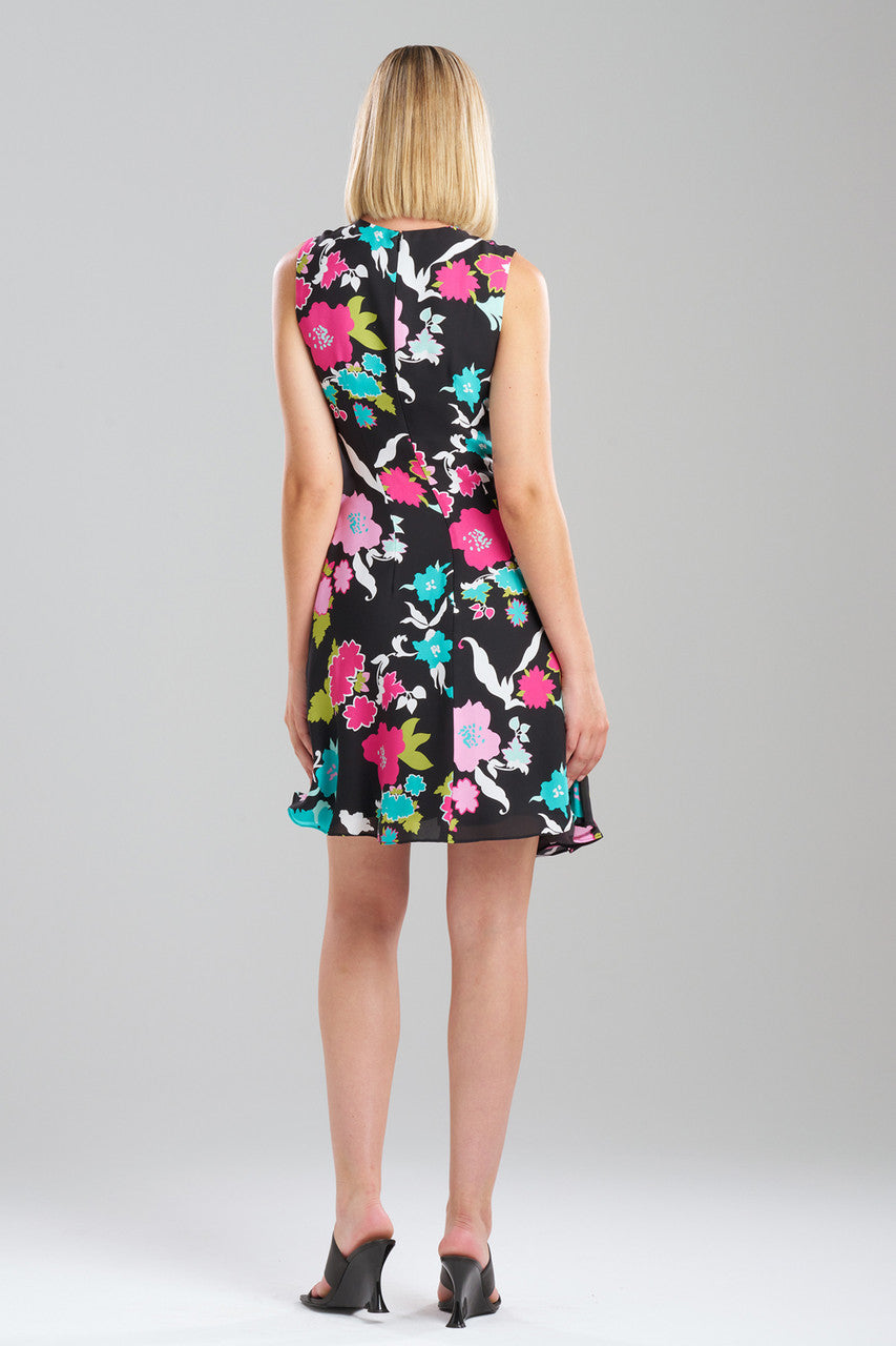 Buy Tangier Printed Silk Georgette Dress in Black Multi Online Black Multi