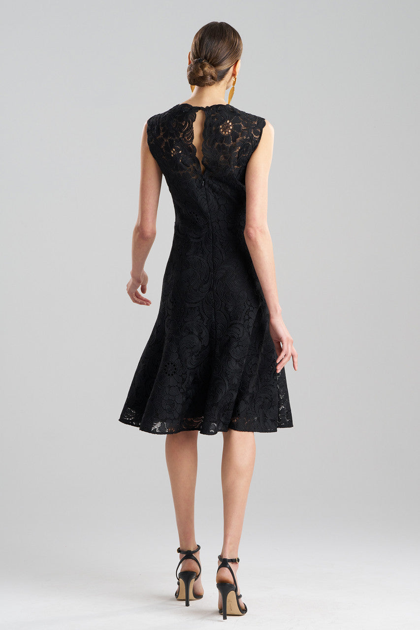 Buy Mantilla Lace Sleeveless Dress in Black Online Black