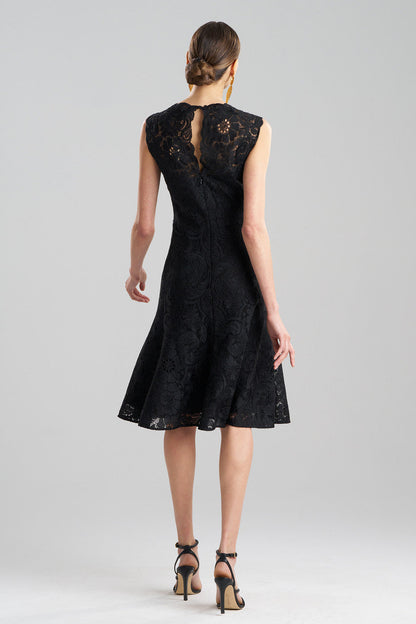 Buy Mantilla Lace Sleeveless Dress in Black Online Black