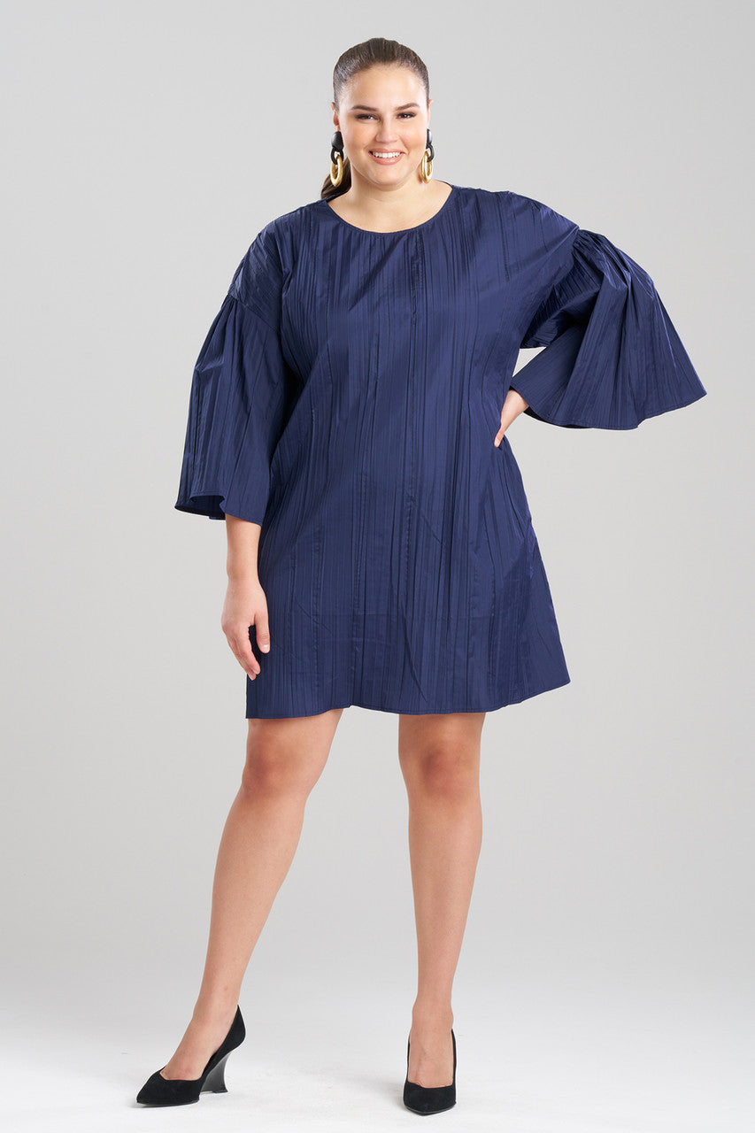 Buy Taffeta Plisse Dress in Midnight Navy Online Midnight Navy