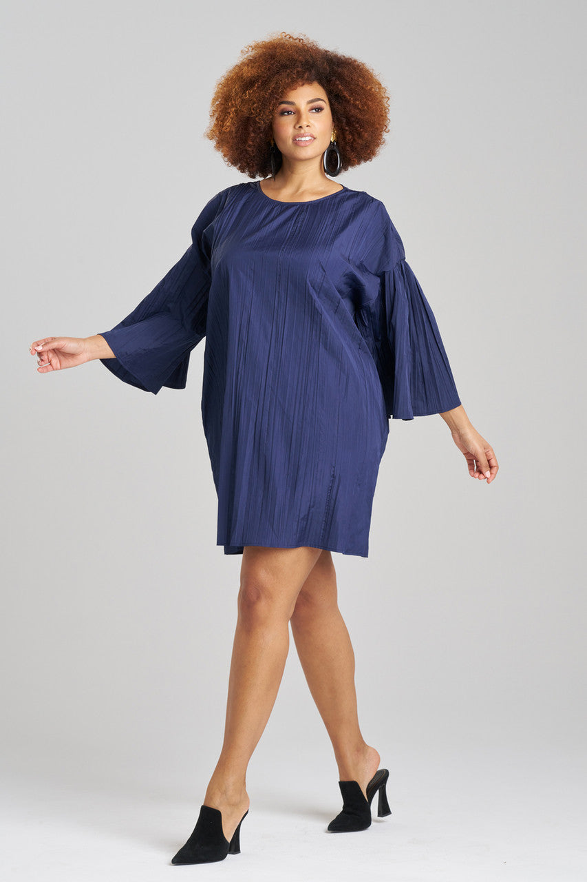 Buy Taffeta Plisse Dress in Midnight Navy Online Midnight Navy
