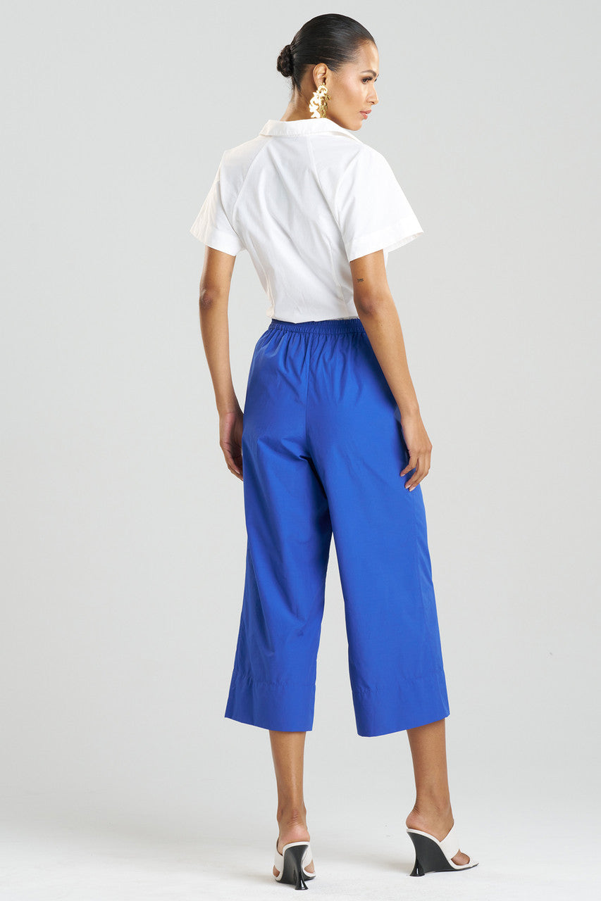 Buy Techno Poplin Cropped Pants in Cobalt Online Cobalt