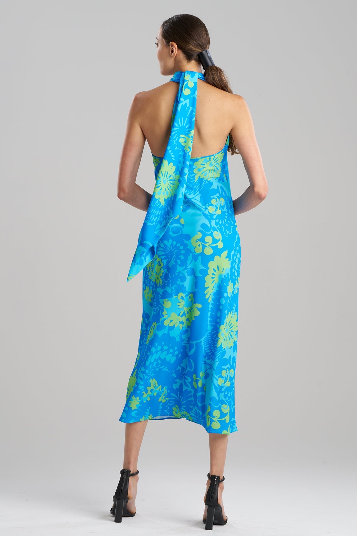 Bloom Halterneck Dress Blue