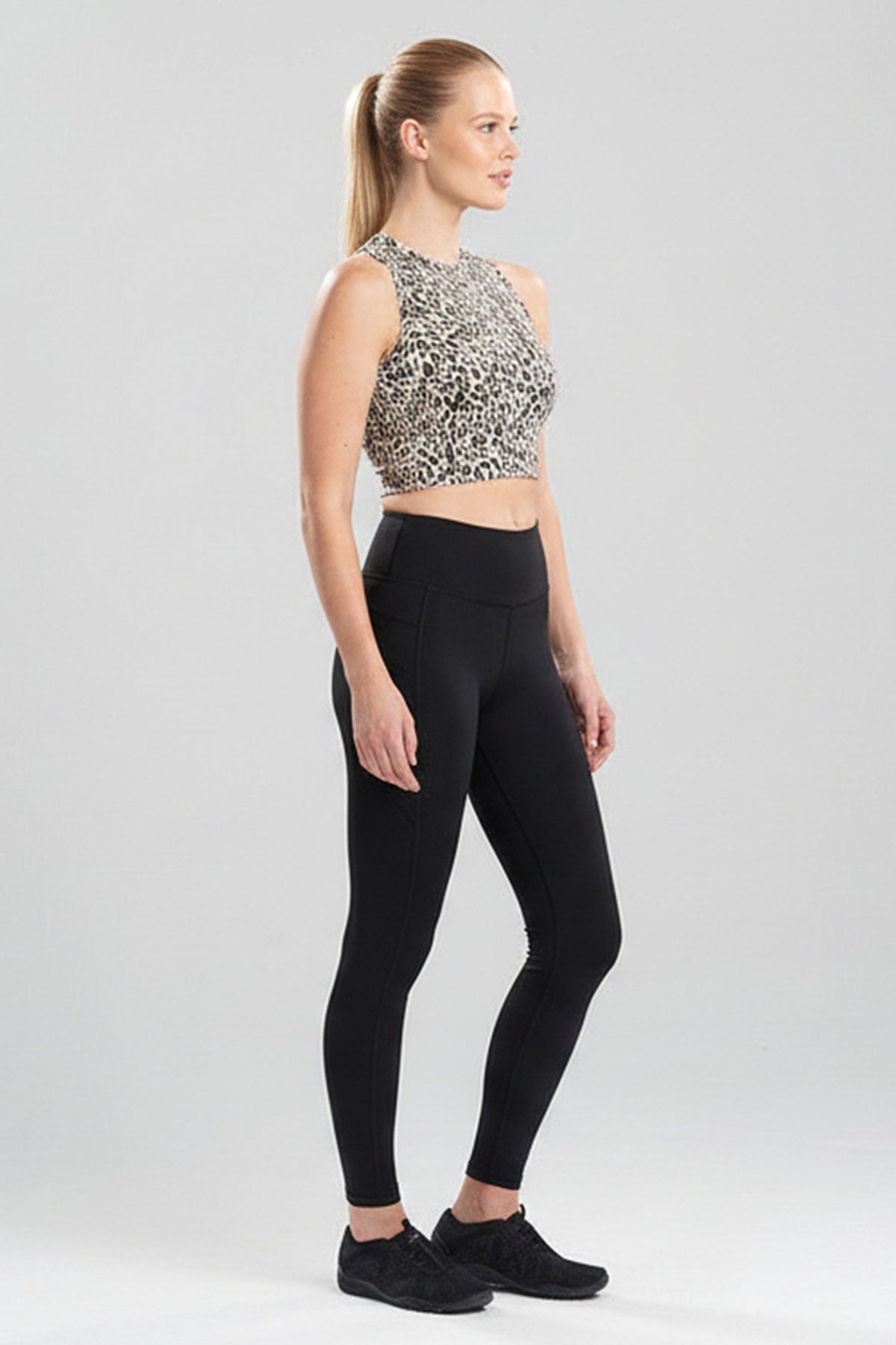 Buy Getaway Crop Halter Jacqaurd Top in Natural Black Online Natural Black