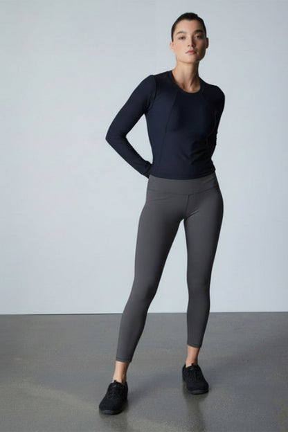 Buy Solstice Long Sleeve Crop Top in Black Online Black