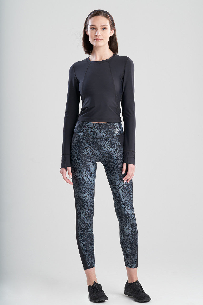 Buy Solstice Long Sleeve Crop Top in Black Online Black