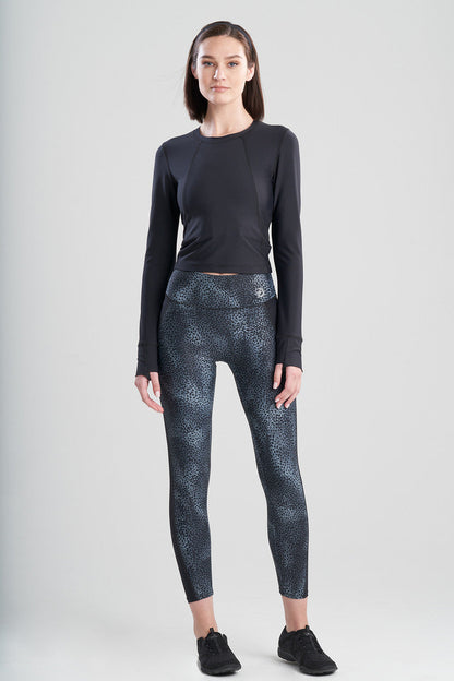 Buy Solstice Long Sleeve Crop Top in Black Online Black