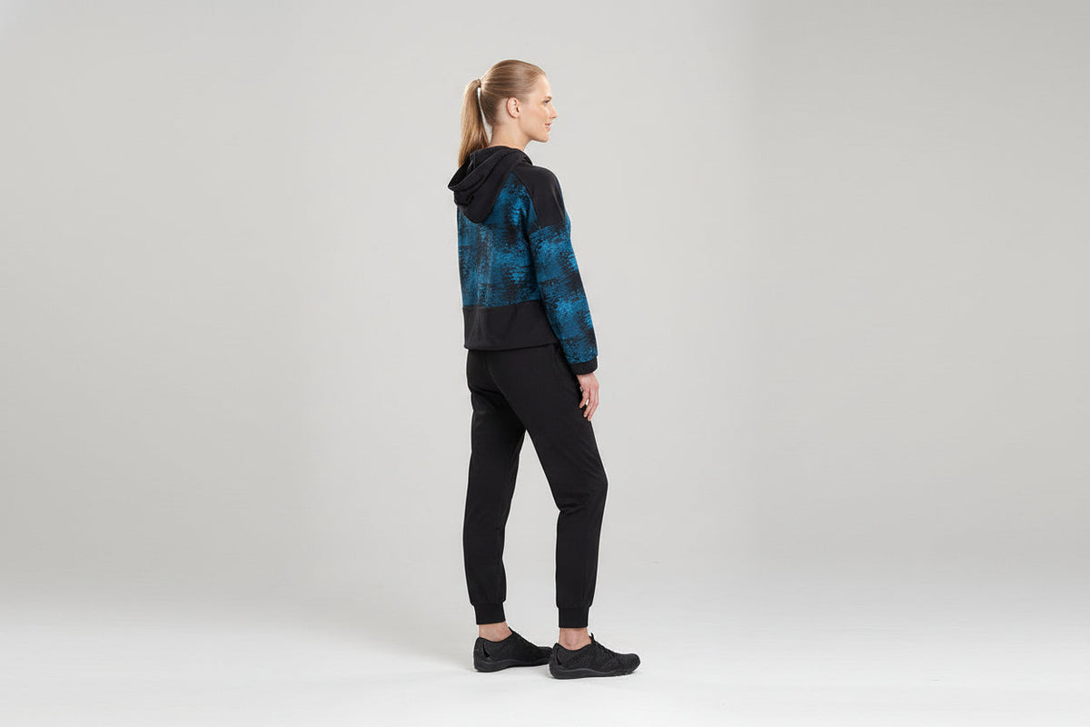 Buy Interlocked Full Zip Hoodie in Dark Teal Online Dark Teal