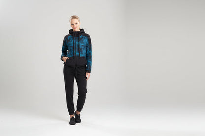Buy Interlocked Full Zip Hoodie in Dark Teal Online Dark Teal