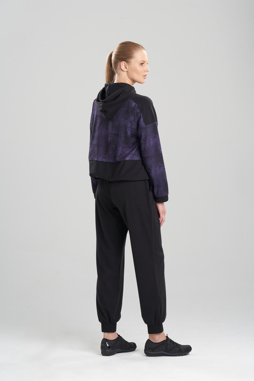 Buy Interlocked Full Zip Hoodie in Purple Black Online Purple Black