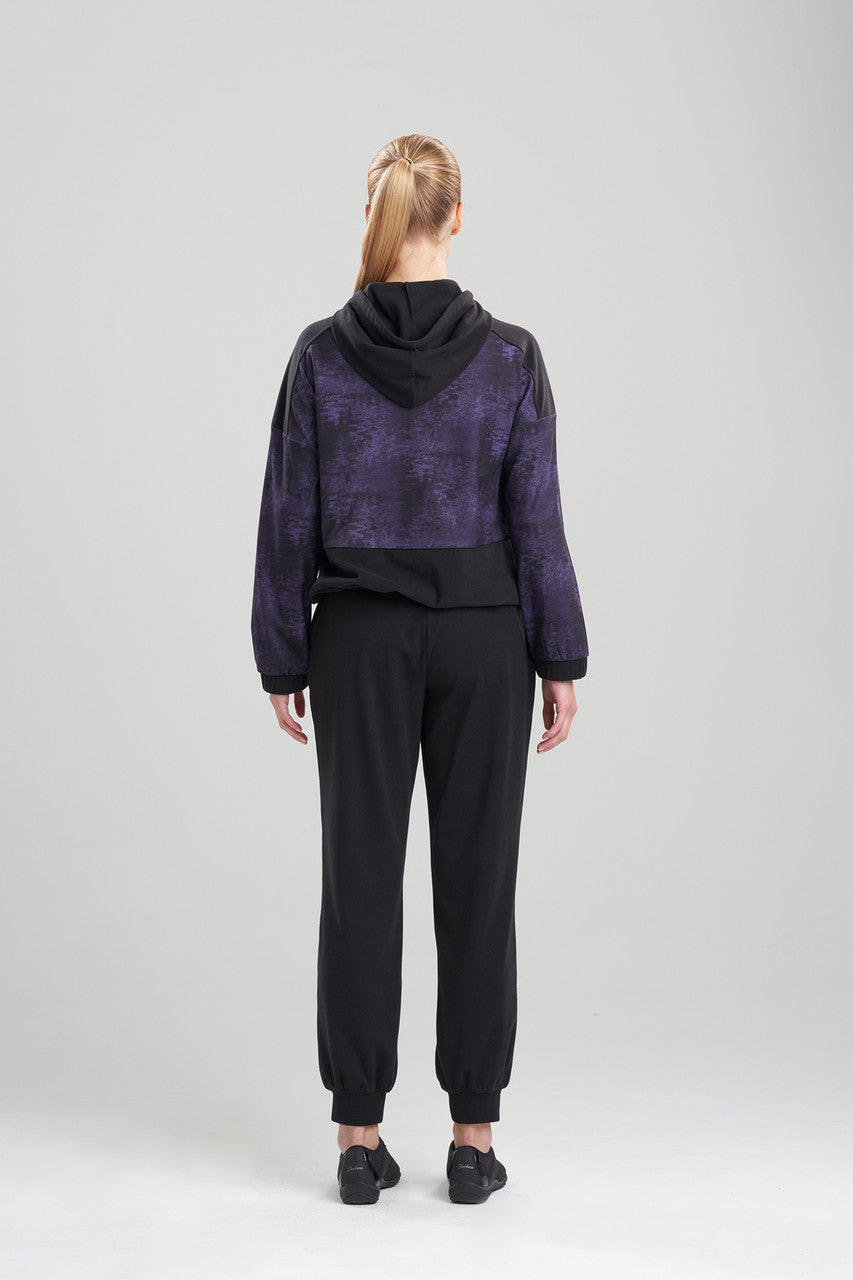Buy Interlocked Full Zip Hoodie in Purple Black Online Purple Black